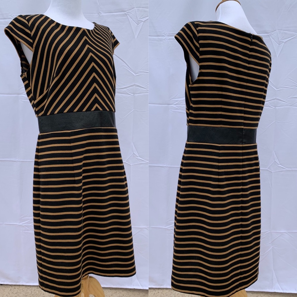 Tan and Black Dress
